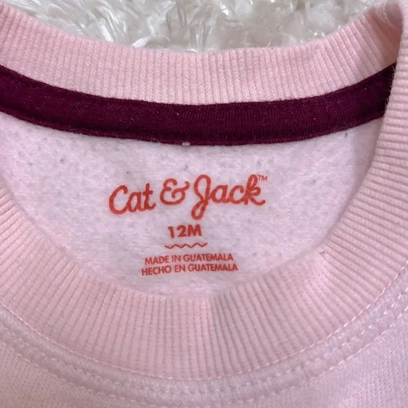 CAT & JACK || Pink Floral Sweater (12M) - Picture 3 of 4